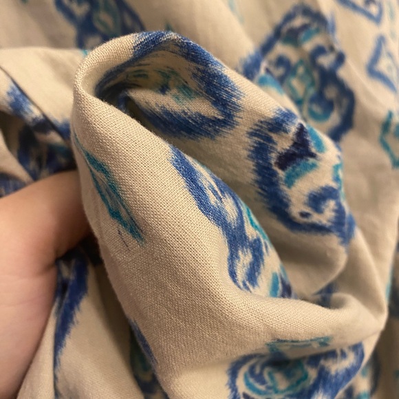 NWOT Willi Smith Aztec Boho Wide Leg Linen Pant - Picture 11 of 12